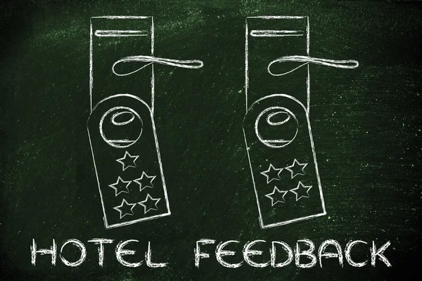 Hotel feedback illustration — Stock Photo, Image