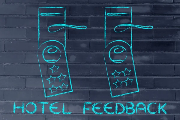Ilustração de feedback do hotel — Fotografia de Stock