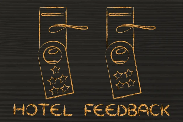 Ilustração de feedback do hotel — Fotografia de Stock