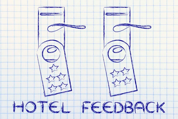 Hotel feedback illustration — Stock Photo, Image