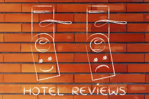 Hotel reviews illustration — Stock Photo, Image