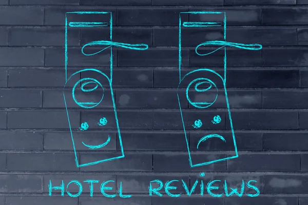 Hotel reviews illustration — Stock Photo, Image