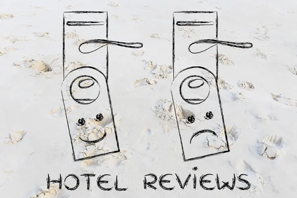 Hotel reviews illustration — Stock Photo, Image
