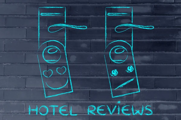 Hotel guest reviews illustration — Stock Photo, Image