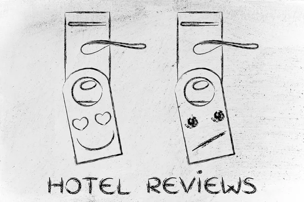 Hotel guest reviews illustration — Stock Photo, Image