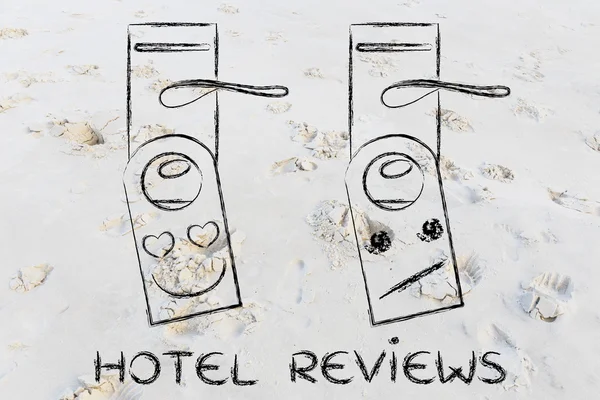 Hotel guest reviews illustration — Stock Photo, Image