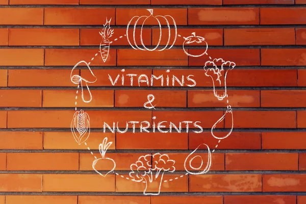 Витамины и питательные вещества — стоковое фото