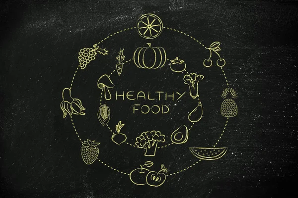 Healthy food illustration — Stock Photo, Image