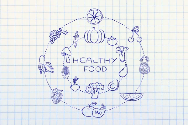 Healthy food illustration — Stock Photo, Image