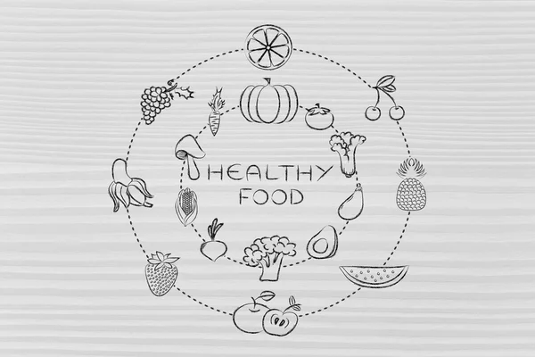 Healthy food illustration — Stock Photo, Image