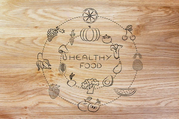 Healthy food illustration — Stock Photo, Image