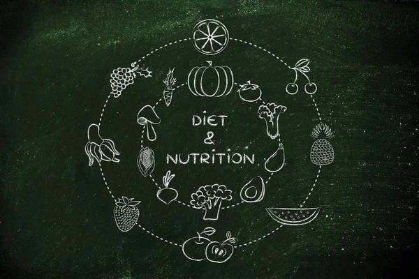Dietní & výživy ilustrace — Stock fotografie