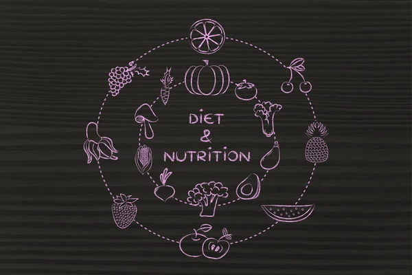 Dieet & voeding illustratie — Stockfoto