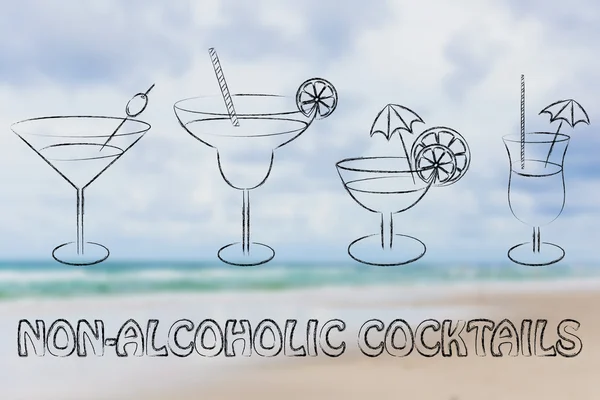 Abbildung zu alkoholfreien Cocktailrezepten — Stockfoto