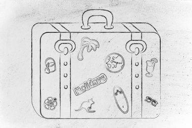 yaz tatili ile Bagaj etiketleri ilham