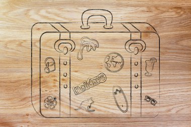 yaz tatili ile Bagaj etiketleri ilham