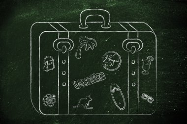 yaz tatili ile Bagaj etiketleri ilham