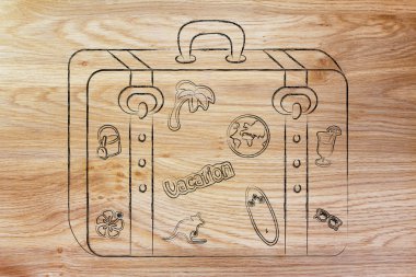 yaz tatili ile Bagaj etiketleri ilham