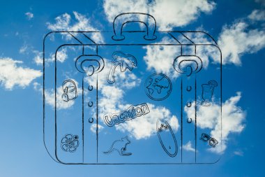 yaz tatili ile Bagaj etiketleri ilham