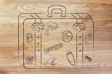 yaz tatili ile Bagaj etiketleri ilham