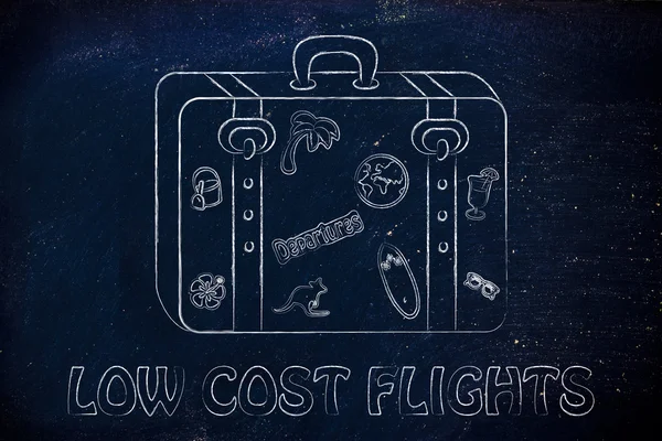 Low cost vluchten illustratie — Stockfoto