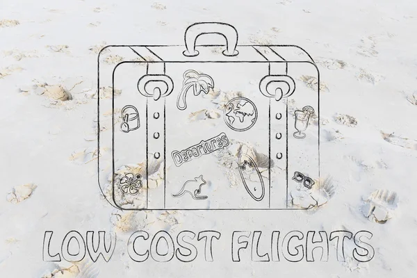 Baixo custo voos ilustração — Fotografia de Stock