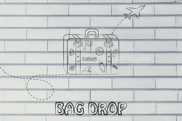 Concept of airport bag drop — Stock Photo, Image