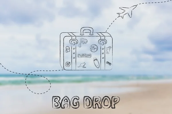 Concept of airport bag drop — Stock Photo, Image