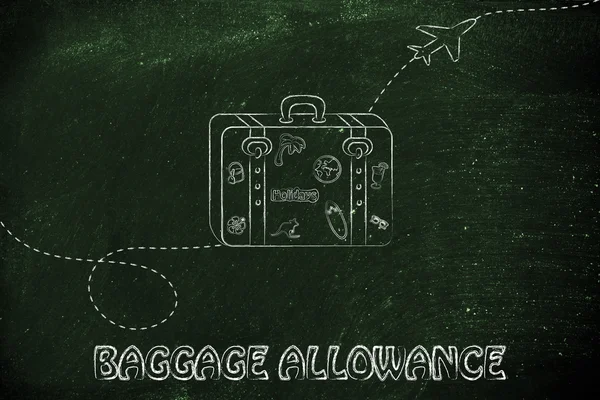 Concept of airlines baggage allowance — Stock Photo, Image