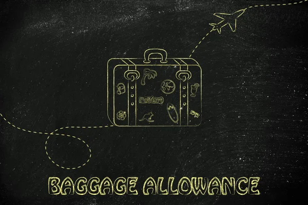 Concept de franchise bagages des compagnies aériennes — Photo