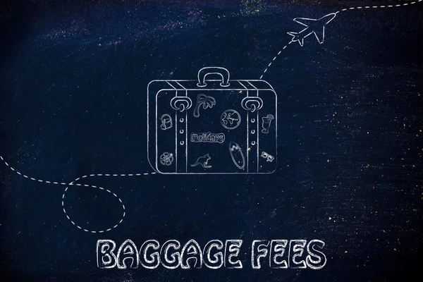 Concept van bagage vergoedingen — Stockfoto