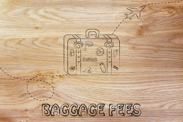 Concept de frais de bagages — Photo