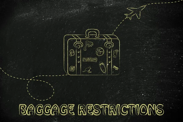 Concept de restriction des bagages — Photo