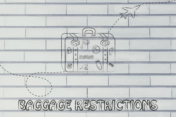 Concepto de restricciones de equipaje —  Fotos de Stock