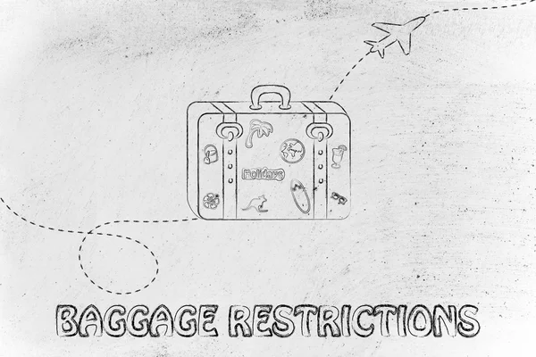 Pojęcie ograniczeń w bagażu — Zdjęcie stockowe