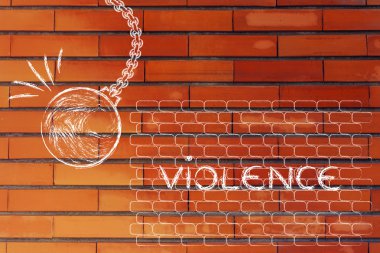 yıkım topu karşı şiddet kelime