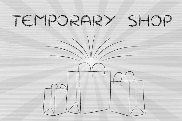 Temporary shops and the fashion industry illustration — Stock Photo, Image