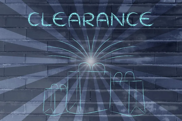 Shopping and clearance illustration — Stock Photo, Image