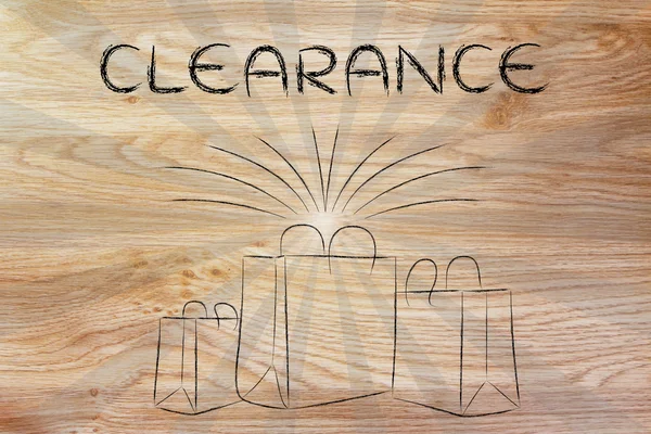 Shopping and clearance illustration — Stock Photo, Image