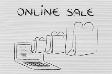Online satış illüstrasyon