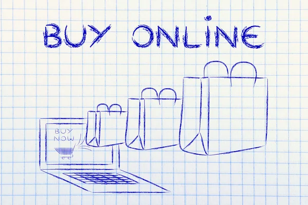 Buy online illustration — Stock Photo, Image