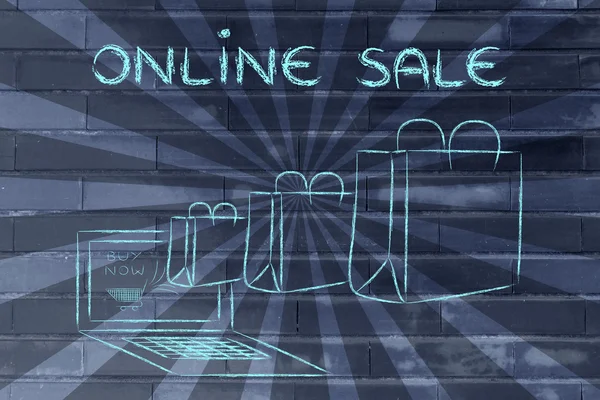 Online verkoop illustratie — Stockfoto