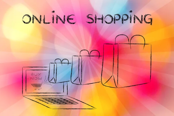 Online shopping illustration - Stock-foto