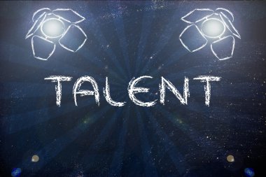 sahne ışıkları Word'de yetenek