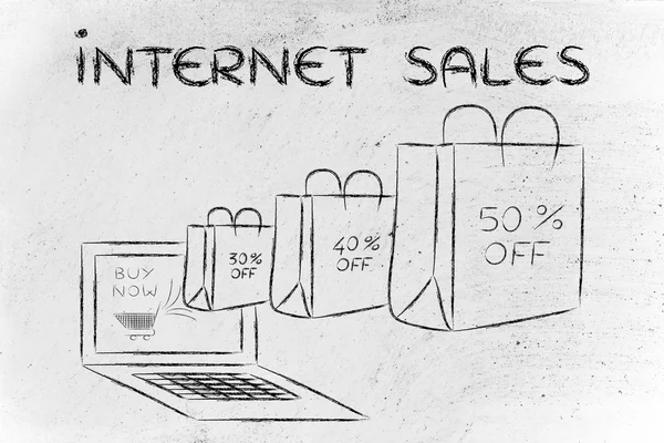 Internet sales illustration — Stock Photo, Image