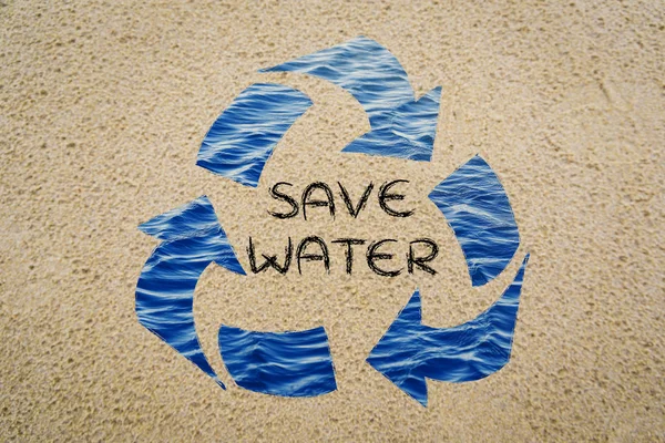 Mentse word víz recycle szimbólum — Stock Fotó