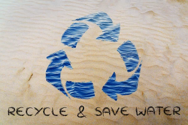 Reciclar y ahorrar agua ilustración —  Fotos de Stock