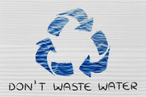 Don't waste water illustration — Stock Photo, Image