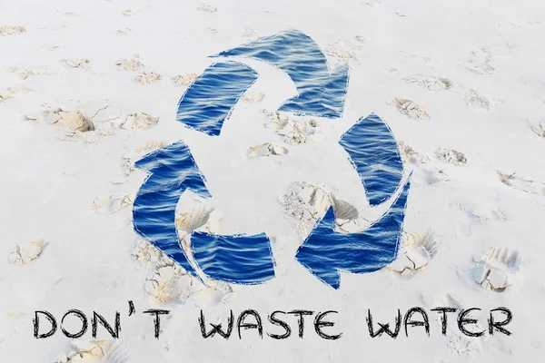 Don't waste water illustration — Stock Photo, Image