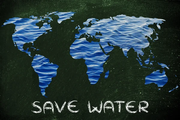 Concepto de ahorro de agua y cuidado del medio ambiente — Foto de Stock